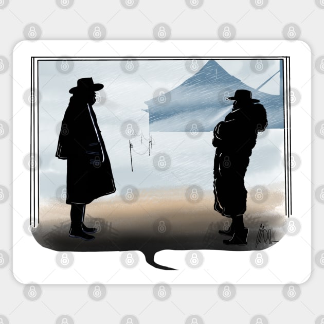 Hateful Eight: Stare Down in the Barn Sticker by 51Deesigns